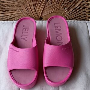 Lemon Jelly Women's Pink Slide Sandals_39